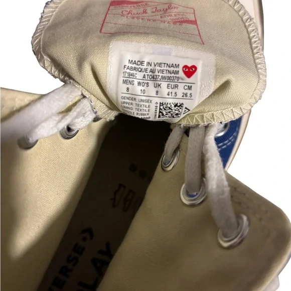 Converse White and Blue High-Tops - Picture 3 of 3